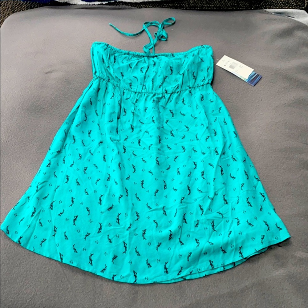 New Roxy Sleeveless Dress woman’s Med Teal Mini